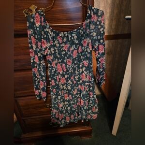 Three Hearts Dark Floral Dress